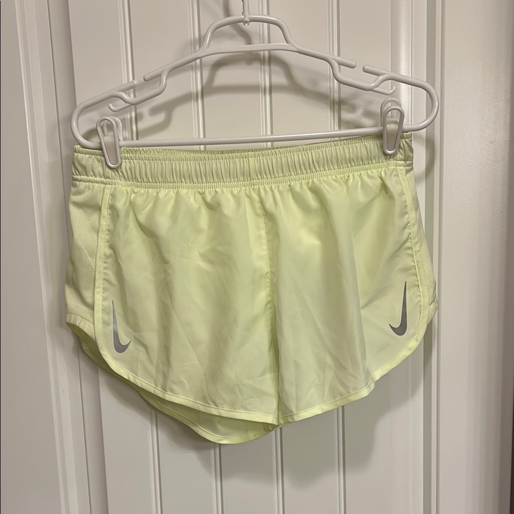 Nike Yellow Athletic Shorts Lightweight Elastic Waistband